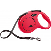 FLEXI ROLLIJN CLASSIC RIEM M  ROOD 5MTR VOOR HOND TOT 25KG