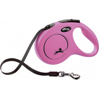 FLEXI ROLLIJN CLASSIC RIEM M  ROSE 5MTR VOOR HOND TOT 25KG