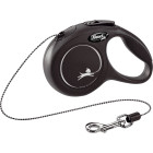 FLEXI ROLLIJN CLASSIC CORD XS ZWART 3MTR VOOR HOND TOT 8KG