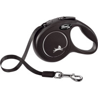 FLEXI ROLLIJN CLASSIC RIEM XS ZWART 3MTR VOOR HOND TOT 12KG