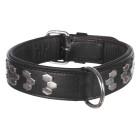 HALSBAND ACTIVE MET APPLICATIES, LEER MAAT L - 45-55 CM.