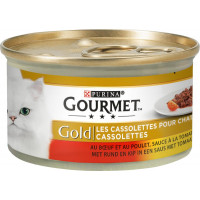 GOURMET GOLD CASSOLETTES RUND-KIP IN SAUS MET TOMAAT 85GR