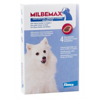 MILBEMAX KAUWTABLETTEN VOOR KLEINE HONDEN EN PUPS  (4 STUKS)