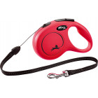 FLEXI ROLLIJN CLASSIC CORD S ROOD 8MTR VOOR HOND TOT 12KG