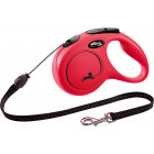 FLEXI ROLLIJN CLASSIC CORD M ROOD 5MTR VOOR HOND TOT 20KG