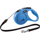 FLEXI ROLLIJN CLASSIC CORD M BLAUW 5MTR VOOR HOND TOT 20KG