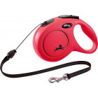 FLEXI ROLLIJN CLASSIC CORD M ROOD 8MTR VOOR HOND TOT 20KG