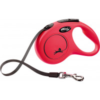 FLEXI ROLLIJN CLASSIC RIEM S ROOD 5MTR VOOR HOND TOT 15KG