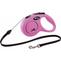 FLEXI ROLLIJN CLASSIC CORD S ROSE 5MTR VOOR HOND TOT 12KG