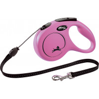 FLEXI ROLLIJN CLASSIC CORD M ROSE 5MTR VOOR HOND TOT 20KG