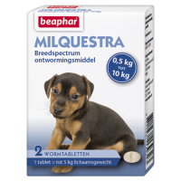 MILQUESTRA WORMTABLETTEN KLEINE HOND / PUP 2 TABL.