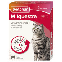 MILQUESTRA WORMTABLETTEN KAT 2 / 12 KG  2 TABL.