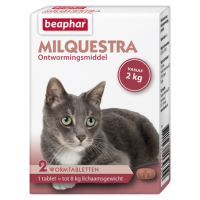 MILQUESTRA WORMTABLETTEN KAT 2 / 12 KG  2 TABL.