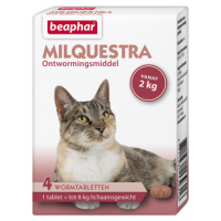 MILQUESTRA WORMTABLETTEN KAT 2 / 12 KG  4 TABL.