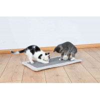 KRABMAT SISALTAPIJT EN PLUCHE, GRIJS/LICHTGRIJS, MET CATNIP - 55 CM