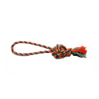 KNOOP KATOEN DUMMY BAL 28 CM. GRIJS/ORANJE