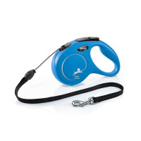 FLEXI ROLLIJN CLASSIC RIEM M  BLAUW 5MTR VOOR HOND TOT 25KG