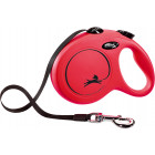 FLEXI ROLLIJN CLASSIC RIEM L  ROOD 5MTR VOOR HOND TOT 50KG