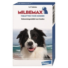 MILBEMAX WORMTABLETTEN VOOR GROTE HONDEN  (2 STUKS)