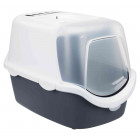 KATTENBAK  VICO OPEN TOP - BLAUW GRIJS/WIT MET KAP