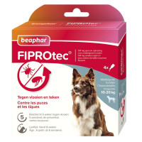BEAPHAR FIPROTEC HOND 10-20 KG 3+1 PIPETTEN