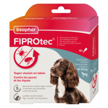 BEAPHAR FIPROTEC HOND 10-20 KG 3+1 PIPETTEN