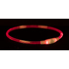 LICHTGEVENDE BAND S-M  40 CM ROOD