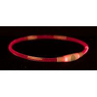 LICHTGEVENDE BAND L-XL  65 CM ROOD