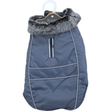 BOONY HONDENJAS PARKA GRIJS  MET BONTKRAAG  30 CM