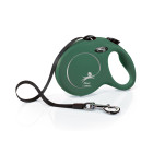 FLEXI ROLLIJN CLASSIC RIEM L  OLIJFGROEN  5MTR VOOR HOND TOT 50KG