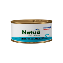 NATUA CAT TUNA WITH SHIRASU - TONIJN MET ANSJOVIS - BLIK 85 GRAM