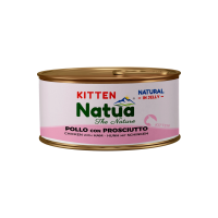 NATUA CAT KITTEN TUNA WITH HAM - KITTEN TONIJN MET HAM - BLIK 85 GRAM