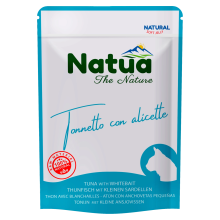 NATUA CAT TUNA WITH SHIRASU - TONIJN MET ANSJOVIS - POUCH 70 GRAM